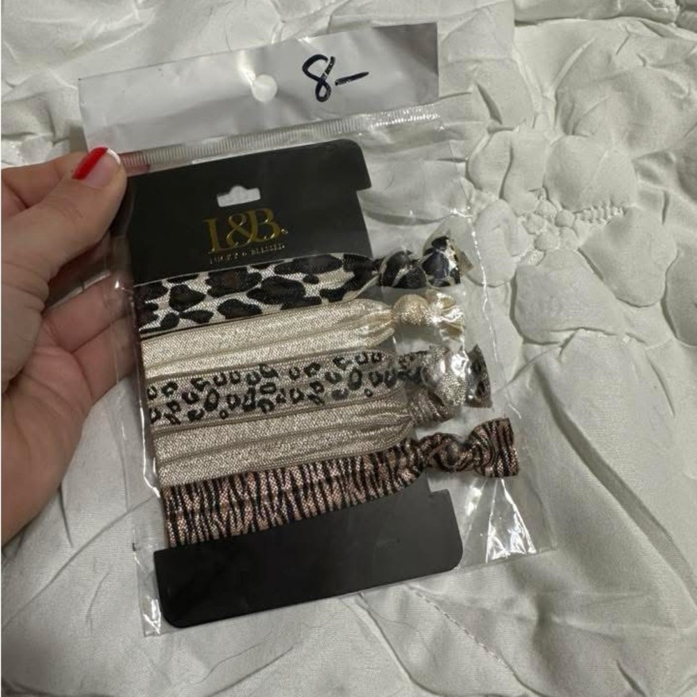 Animal print ponytail holders new
